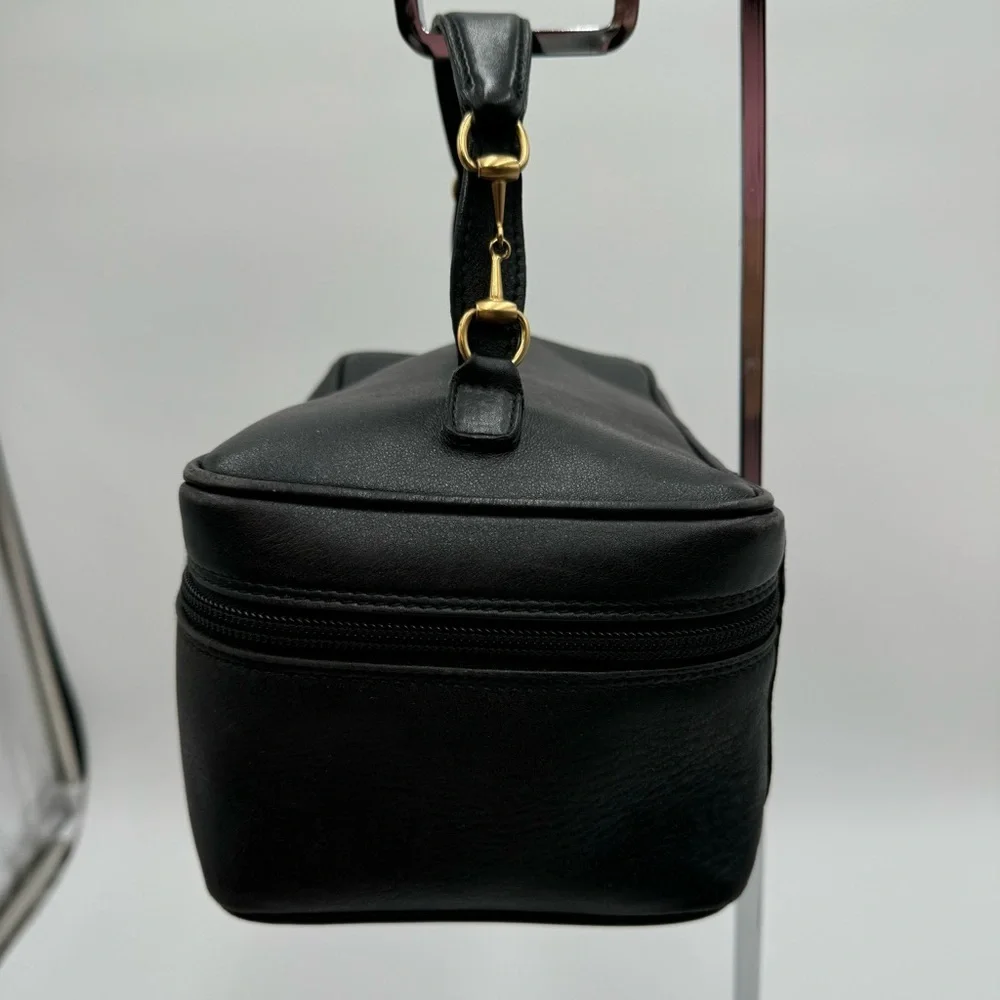 Gucci-Authentic- Vanity Pouch Leather Black - Picture 6 of 15